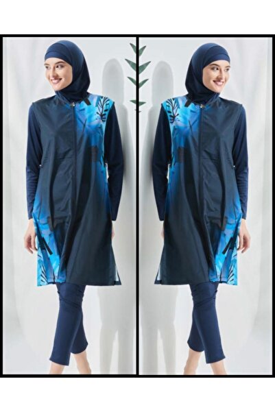 SEAMAY 1005 ملابس السباحة الحجاب الأزرق الداكن