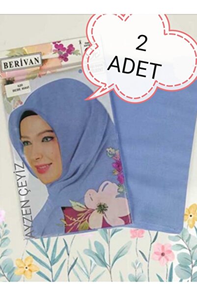 AYZEN HOME Berıvan Dikişsiz Düz Posetli Oyalık Yazma 100 X100 Cm 2 Li Yazma