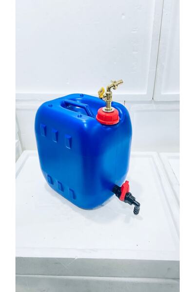 yağmur plastik 20 Litre Bidon Varil Büyük Geniş Musluklu 2 Musluklu Fermante ...