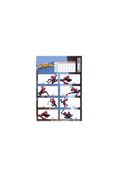 KESKİN COLOR Spider Man Patterned School Label - Classroom Program Set of 3