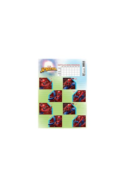 KESKİN COLOR Spider Man Patterned School Label - Classroom Program Set of 3