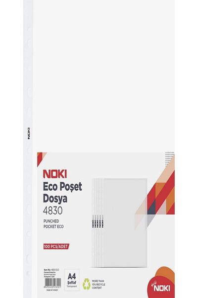 Noki 100 Pack Economical A4 Bag File - 4830-eco