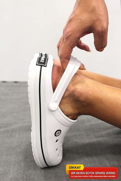 solariz Λευκές Μαύρες Unisex Καλοκαιρινές Παντόφλες Παραλίας