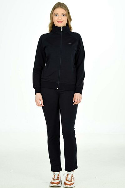 TRENDHİLL Women's Turtleneck Full-Length Zippered Plus Size Tracksuit Edy201836b