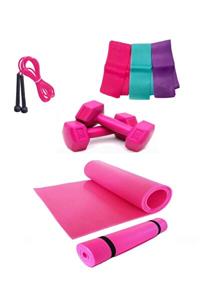 REDZEUS 0,6 Mm Mat 1 Kg X 2 Ad Dambıl Atlama Ipi Pilates Direnç Bandı 3 Adet
