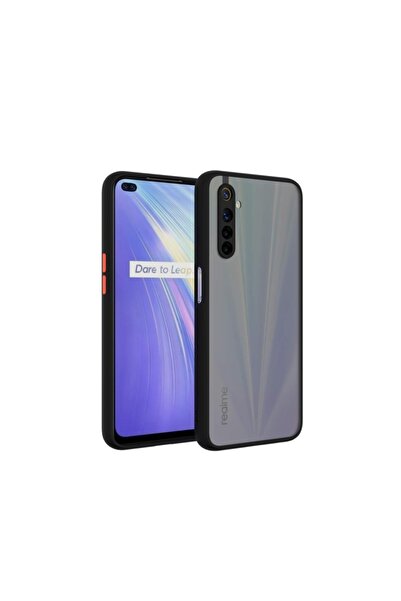 Microcase Realme 6 Pro London Serisi Sert Kılıf - Buzlu Siyah