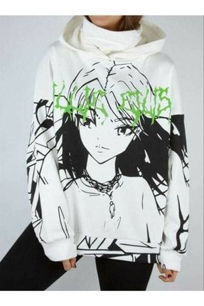 Billie eilish baskılı sweatshirt top