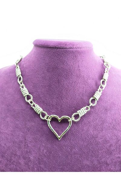 Fugusugu Rebel Rope Heart Gothic Chain Choker