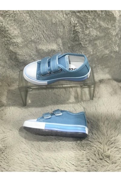 Aysun Ayakkabı Ice Blue Banded Anatomical Sole Children's Shoes