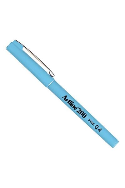 artline Fine Writing Pen Drawing Pen 0.4 Mm Light Blue Ek-200n