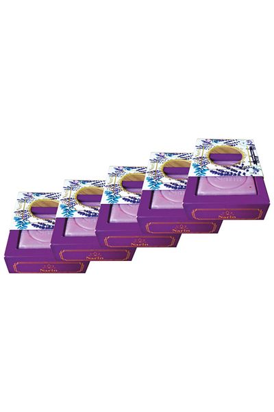 Narin Lavender Floral Beauty, Skin Care and Bath SoapGift, 5 Pieces in a Very Stylish Box