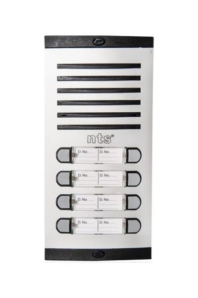 Nts Çift Sıra 8'li Hoparlörlü Işıklı Zil Paneli - Gri - -4007-8