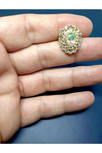 İMREN AKSESUAR Κρυστάλλινη Πέτρα 2 εκ. Μεταλλικό Κουμπί 2 Τεμάχια