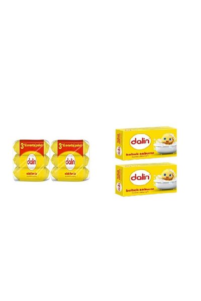 Dalin Baby Soap 100 Gr (2 Pieces) + Wet Wipes (6 Pieces)