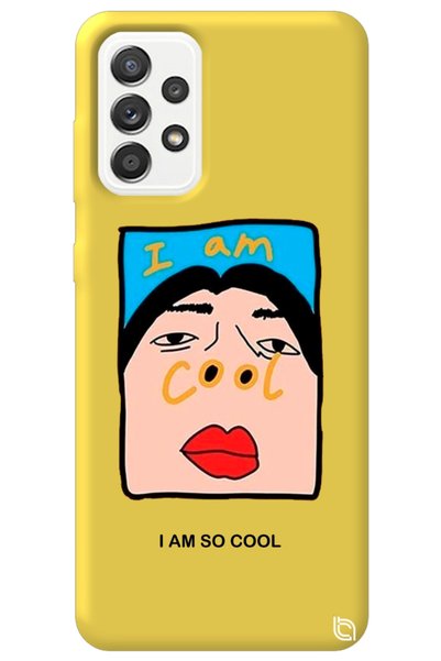 WANNA PROTECT Samsung Galaxy A72 Yellow Color Premium Velvet Inside Cool Patt...