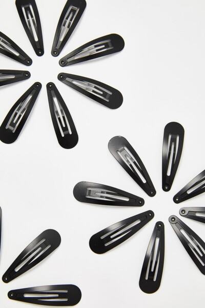 C&E Design Σετ 12 αγκράφες σε μαύρο στυλ