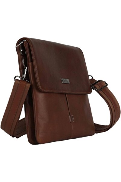 Baginn Ανδρική τσάντα Messenger από γνήσιο δέρμα Tan