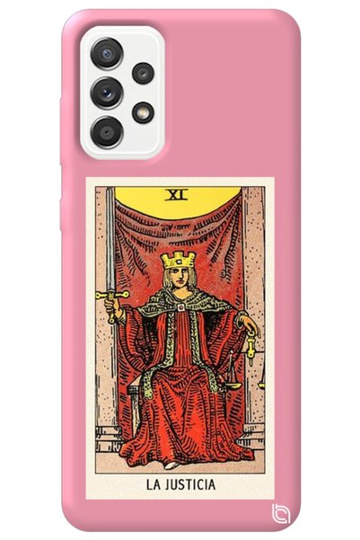 WANNA PROTECT Samsung Galaxy A72 Pink Color Premium Velvet Inside Tarot Justi...