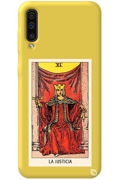 WANNA PROTECT Samsung Galaxy A70 Yellow Color Premium Velvet Inside Tarot Jus...