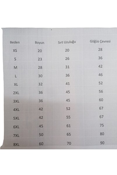 GİSSEN Kedi Köpek Penye Kıyafet Xxl Beden