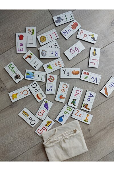 Ankebut لغز الدومينو الأبجدية المصور الملون