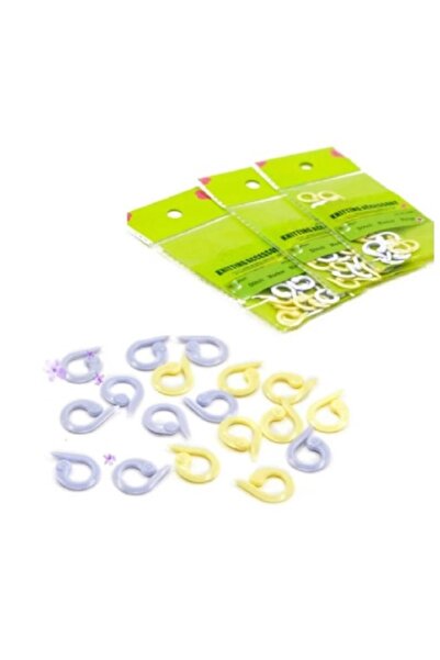 BALIM ÖRGÜ EVİ قلم تحديد الغرز شكل الحلزون (20 قطعة) حجم صغير