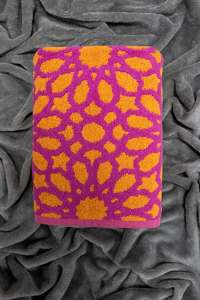 Class Reversible 100% Cotton 50x100 Jacquard Yarn Dyed Piece Towel Retro V1