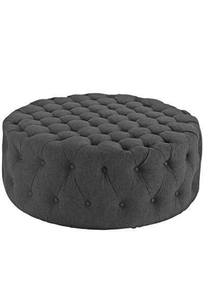 DeccoStil Kapitoneli Yuvarlak Puf/orta Sehpa/100cm