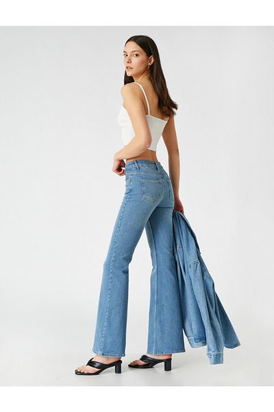 Koton Low Waist Wide Leg Jeans - Flare Jean
