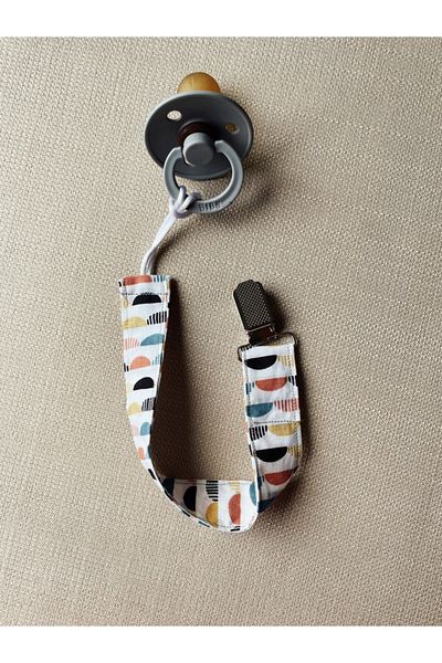 GOER STORE Gokkusagi Tones Cotton Fabric Pacifier Strap