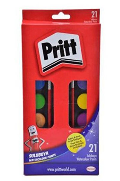 Pritt Suluboya Büyük 21 Renk+ 2 Fırça