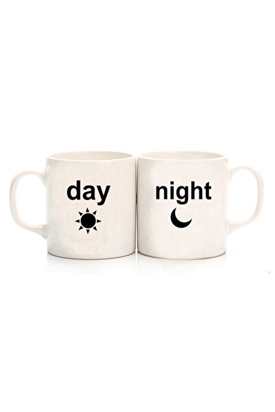 ART HEDİYE كوب مطبوع عليه Day And Night Day Night Lover