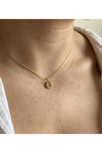 jevylove accessories Gold Plaka Model S Harf Kolye