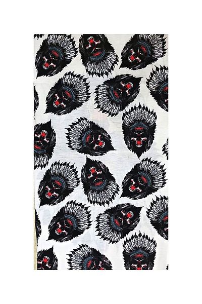 Dünyadan Hediyeler Native American Skull Themed Buff Neck Collar Bandana No:105
