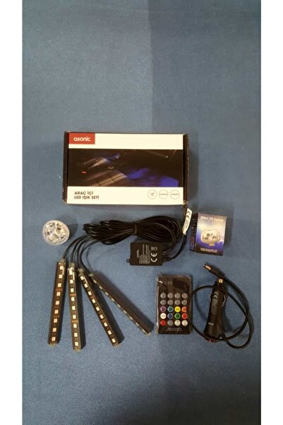 Nar As-a30 Araç Içi Atmosfer Taban Işık 4*9 Led Kumandalı Çok Renkli