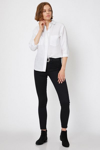 Koton Pantaloni negri de damă 0 KAK47337DD
