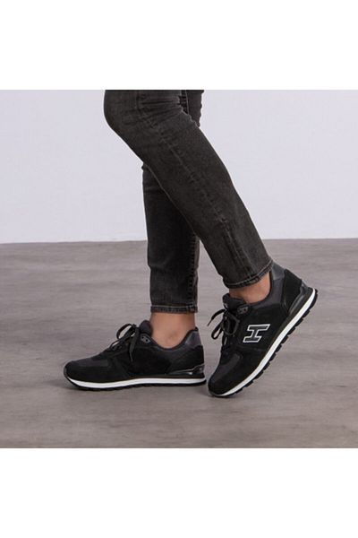 Hammer Jack Black - Unisex Lace-up Genuine Leather Sneakers