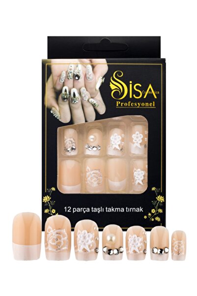 SİSA Cosmetics Taşlı Takma Tırnak C7