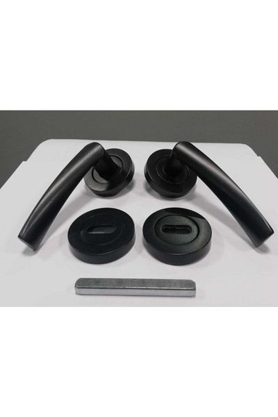 ARON Brawo Mali Matte Black (ROOM) Door Handle with Round Rosette