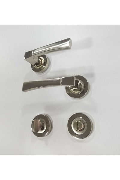 ARON Tuğra Badge Nickel Satin (bathroom-WC) Door Handle