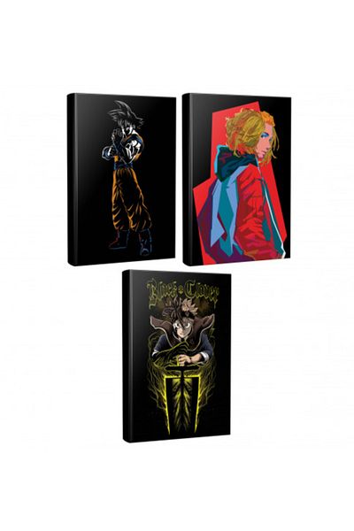 Halk Kitabevi 3 Notebook Black Clover - Tokyo Revengers - Goku