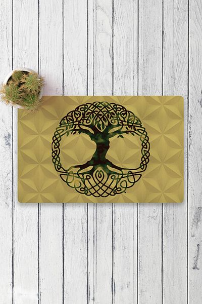 Vagonik Tree of Life Digital Printed 50x70cm Decorative Multi-Purpose Indoor and Outdoor Door Mat