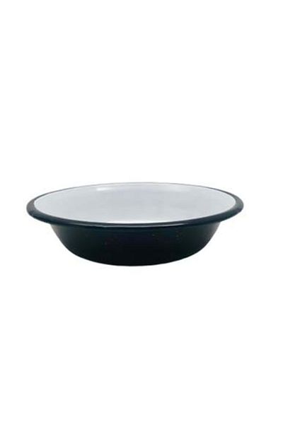 Jenisa 22 cm Large Size 2 Deep Enamel Plates and Legen Bowl