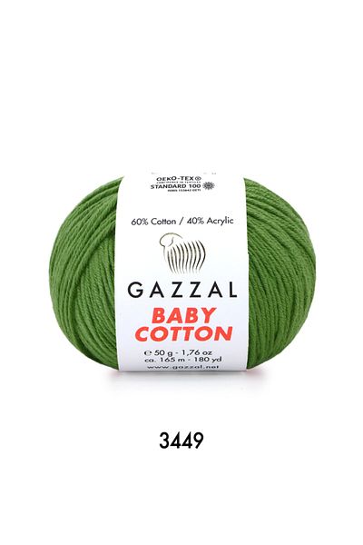 Gazzal Βρεφικό βαμβακερό νήμα πλεξίματος Amigurumi 50gr -3449-