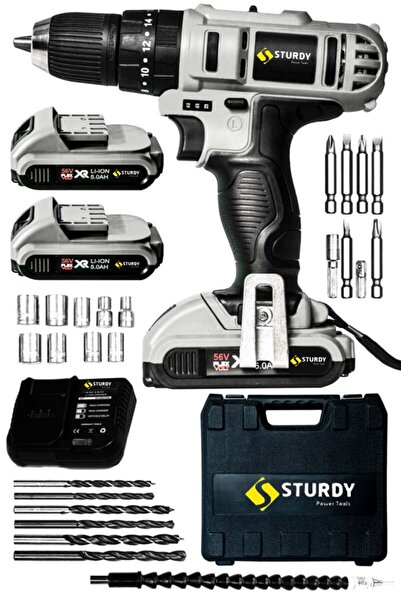 Sturdy Japon Tech. 58 V 8 Ah Darbeli Bakır Sargı Metal Şanzıman Xturbo Çift A...