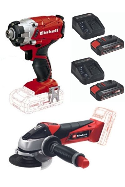 Einhell Te-ci 18/1 Akülü Vidalama - Te-ag 18/115 Akülü Avuç Taşlama 2x4Ah Akü...