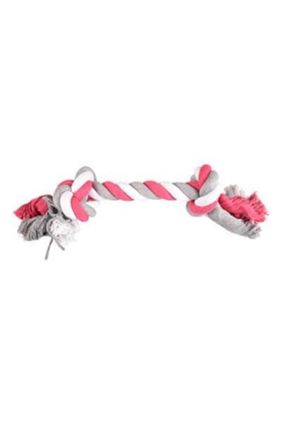 Flamingo 2 Knotted Pink Gray Rope Dog Toy XL 40 cm