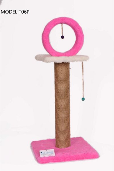 Cathause Cat House T06 Thick Circled Cat Scratching Pink 78 Cm