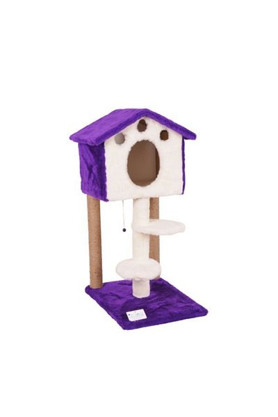 Cathause Cat Hause S06 Ladder Hut Cat Scratch Purple 98 cm