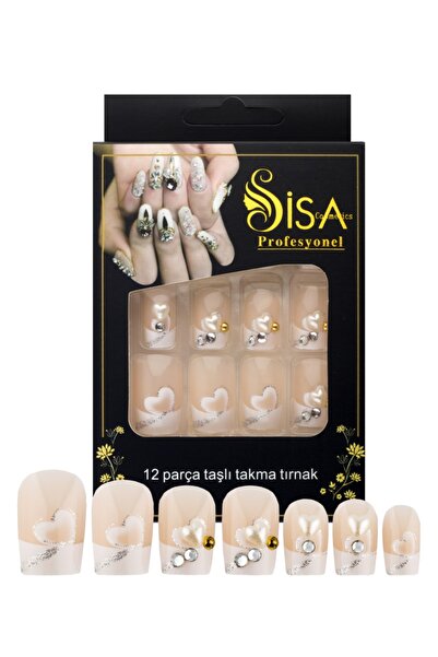 SİSA Cosmetics Taşlı Takma Tırnak C8